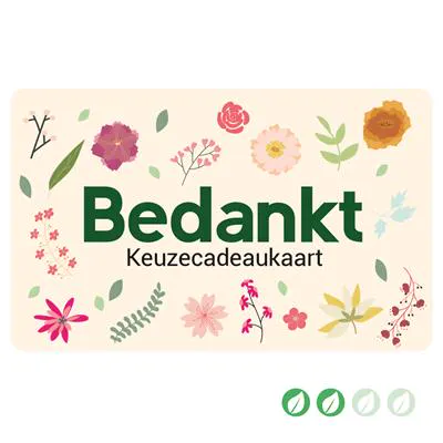 Keuzecadeaukaart Bedankt