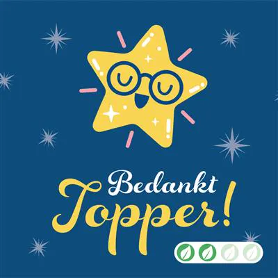 Wenskaart Bedankt Topper